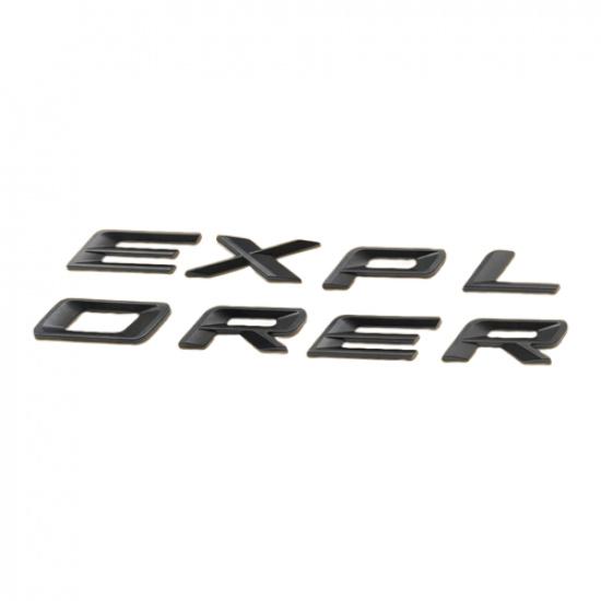 

Black / Chrome Upper Hood 3D Emblem For Explorer Sport Front Letter Accessories матовий чорний колір