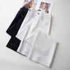 Women's White 2025 Spring/Fall High Street Wide-Leg Slimming Jeans