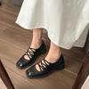 Fashion 2025 Spring and Autumn New Square Head Mary Jane Shoes Women Retro Casual All Fashion Small Leather Shoes