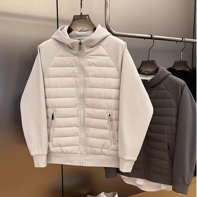 Men's Fleece-Lined Cotton Jacket: Casual Spliced Hoodie for Couples