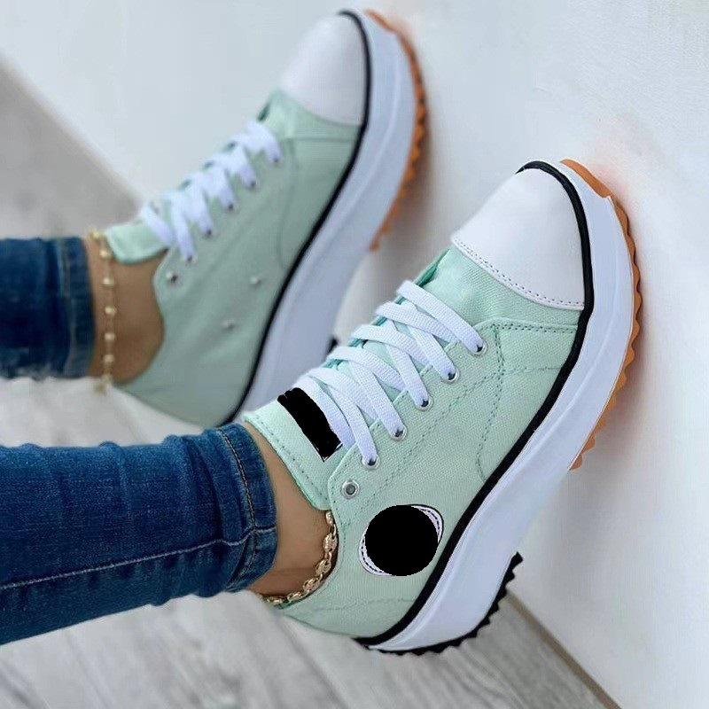 Shoes  Spring and Autumn New Canvas Shoes Breathable High-top Casual  Shoes Thick-soled Lace-up Heightening Shoes