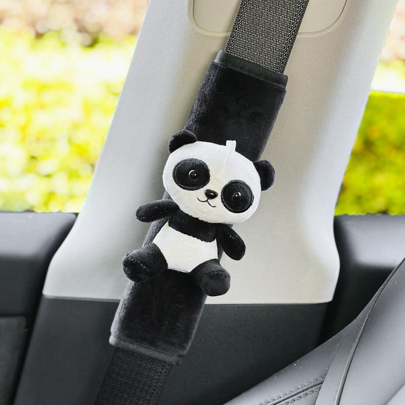 1pc Cute Cartoon Toy Animal Car Seatbelt Cover Seat Belt Harness Cushion Auto Shoulder Strap Protector Pad for Children/ Kids