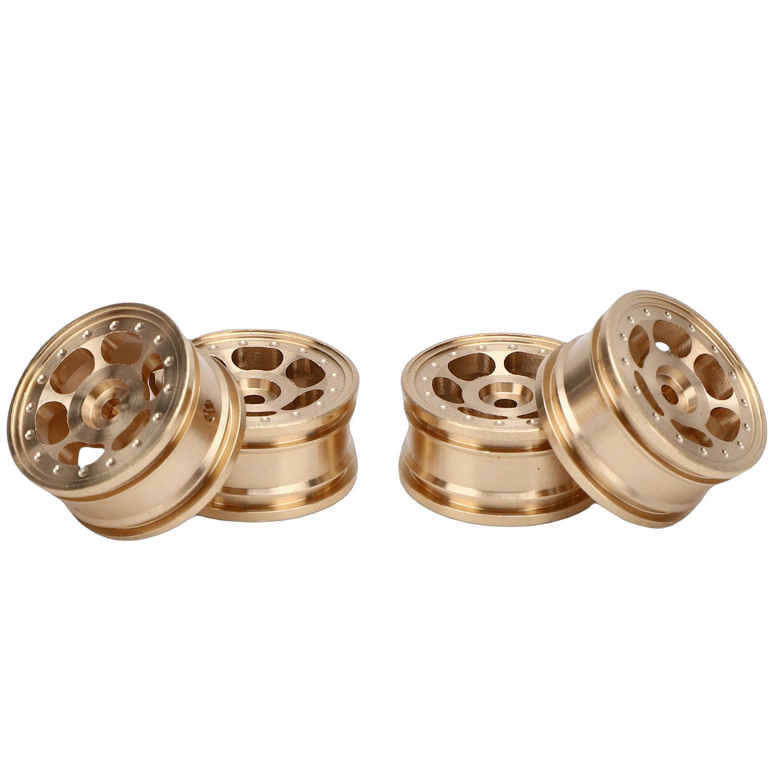 

4PCS Wheel Hubs Fit for SCX30 1Celsius30 Scale Simulated Crawler 0.7 Inch RC Car Brass Hub