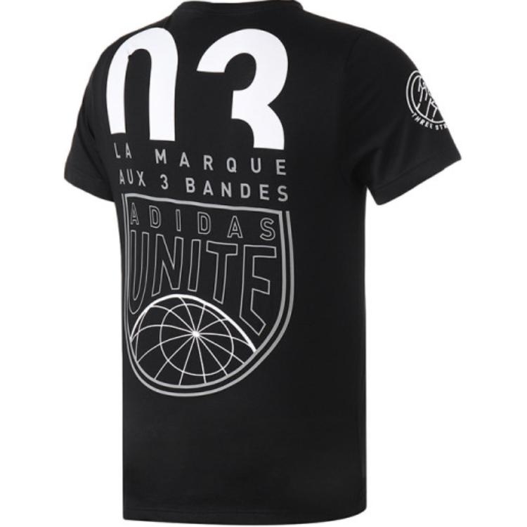 Adidas Round Neck Casual Sports Short Sleeve T-Shirt Men Tops Black DV3069