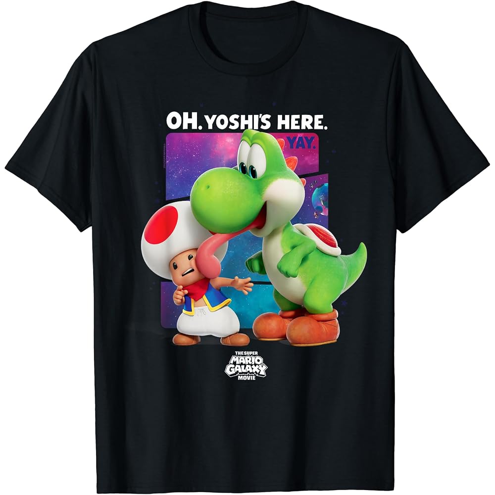 Super Mario Galaxy Movie Toad and Yoshi Galaxy Fun Tee
