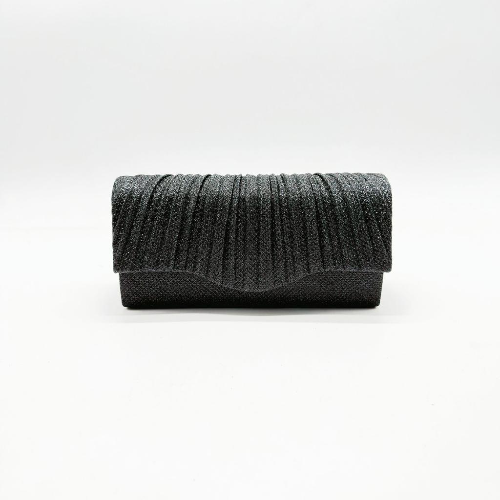 Ladies Silver Clutch Bag Pleated Design Clutch Evening Bag For Women Banquet Envelope Handbag Purse Wedding Party Shoulder Bags