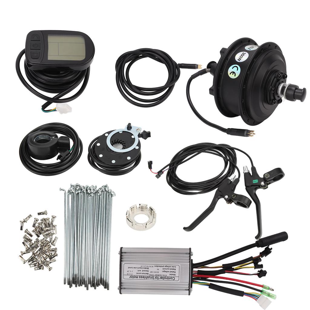 Mountain Bike Conversion Kit 36V 350W Bicycle Modified Front Drive Motor for Mountain Bike Electric BicycleFits 26inch