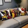 Movie Cool D-Deadpool W-Wolverine Ml Cushion Cover Soft Hogar Pillowcase For Sofa Living Room Bed Home Decor Protective Covers