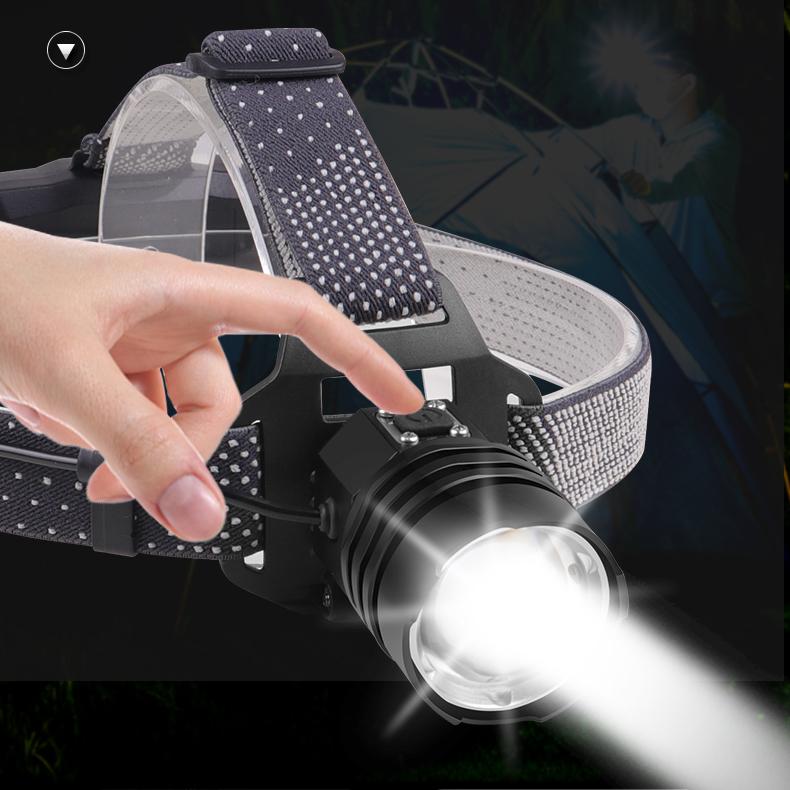 XHP199 16-Core Led Headlamp Zoomable Head Flashlight Lamp Torch 18650 Battery Waterproof for Camping Headlight