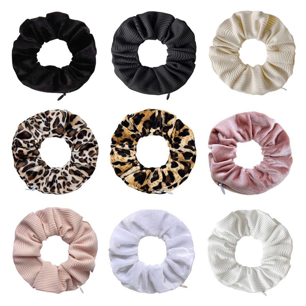 Anti-Theft Scrunchie with Hidden Pocket Elastic Hair Band Trendy Ponytail Holder Women Girls