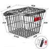 Easy To Install Bicycle Rear Basket Fixed Durable Metal Mountain Bike Basket Black/Silver Adjustable Enlarged Bike Basket
