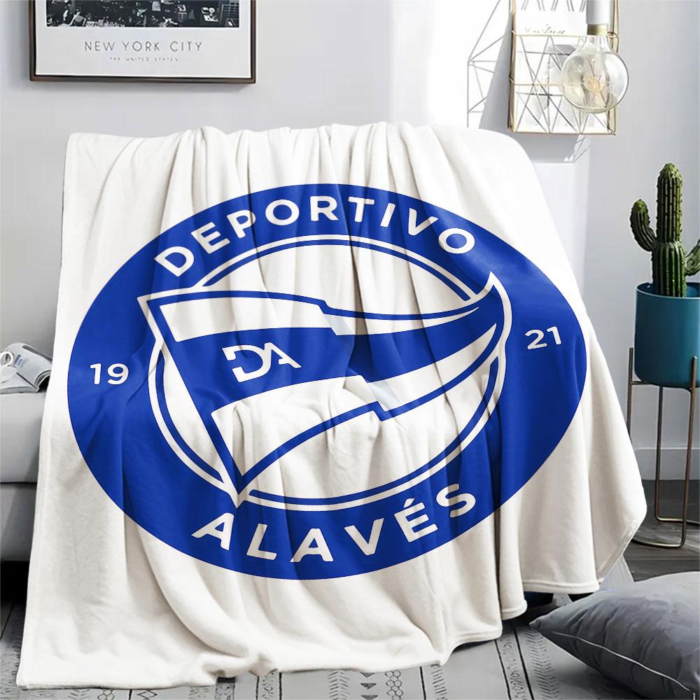 1PC Deportivo Alaves Patterned Flannel Blanket Suitable For All Seasons for Home Decor Warmth and Comfort Gifts Holiday Present