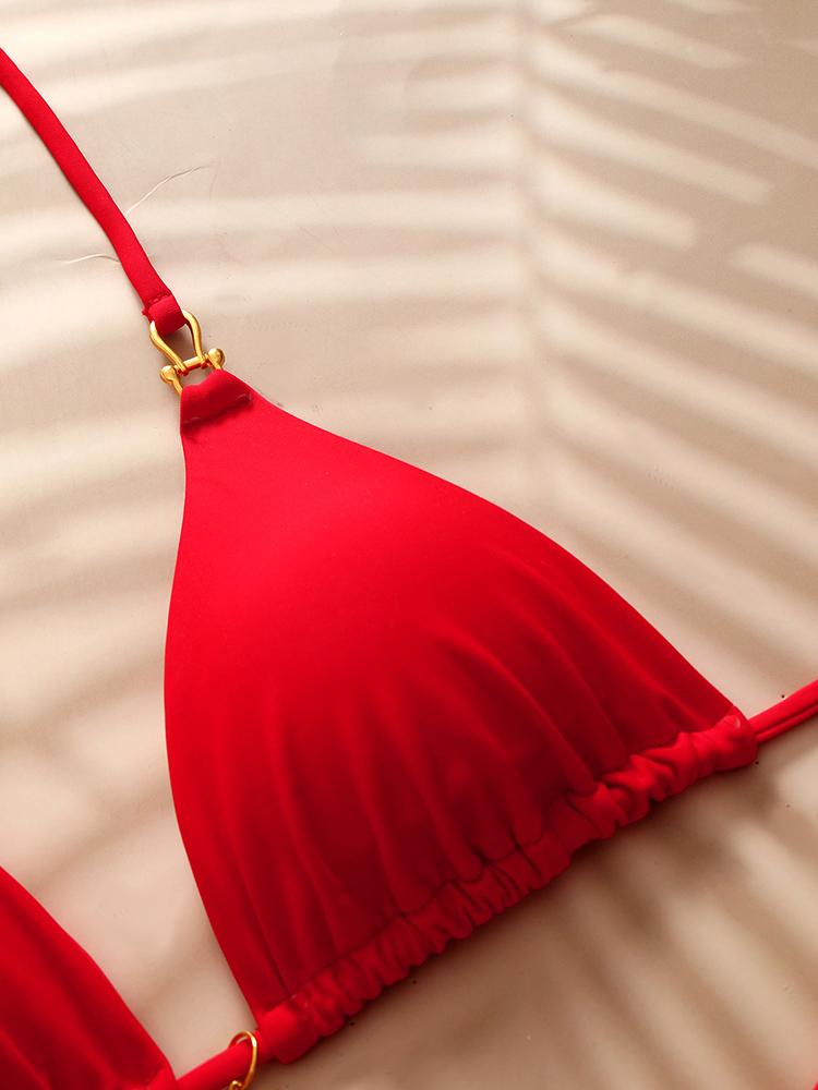 Mikrotrend Bikini 2026 Dam Badkläder Baddräkt Kvinna Triangel Låg Midja Bikiniset Tvådelade Dam Badkläder Strandkläder