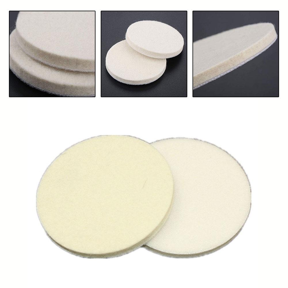 Professional Grade 80mm Wool Felt Buffing Pads Set of 2 for Refinishing