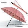 24-Rib Long Handle Large Automatic Umbrella - Double Reinforced, High-End Business and Advertising Use.