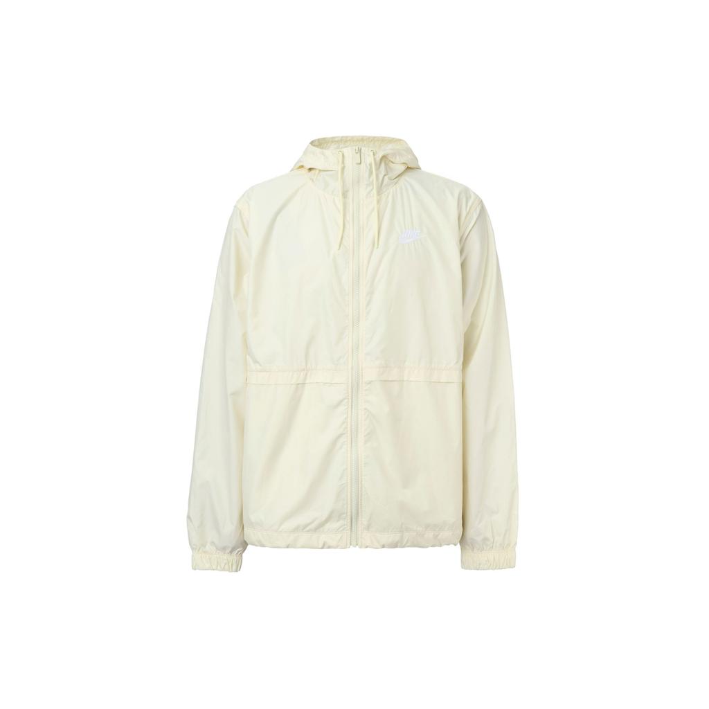 Nike Sportswear Essential Repel Logo Hooded Woven Jacket Women Jackets Coconut-Milk DM6180-113