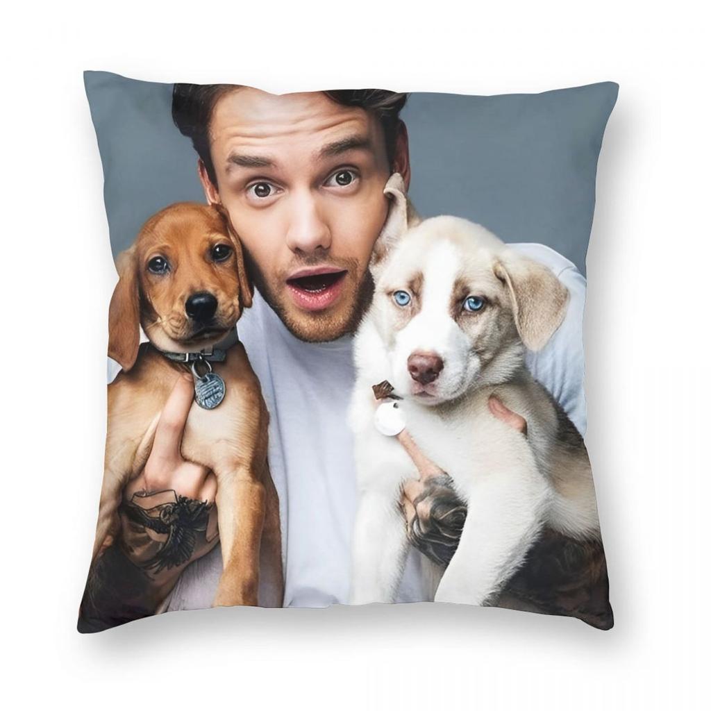 Federa per cuscino Liam Payne Morbida Copertura per cuscino in poliestere Custodia per cuscino regalo Copertura per cuscino quadrato da divano 40X40cm