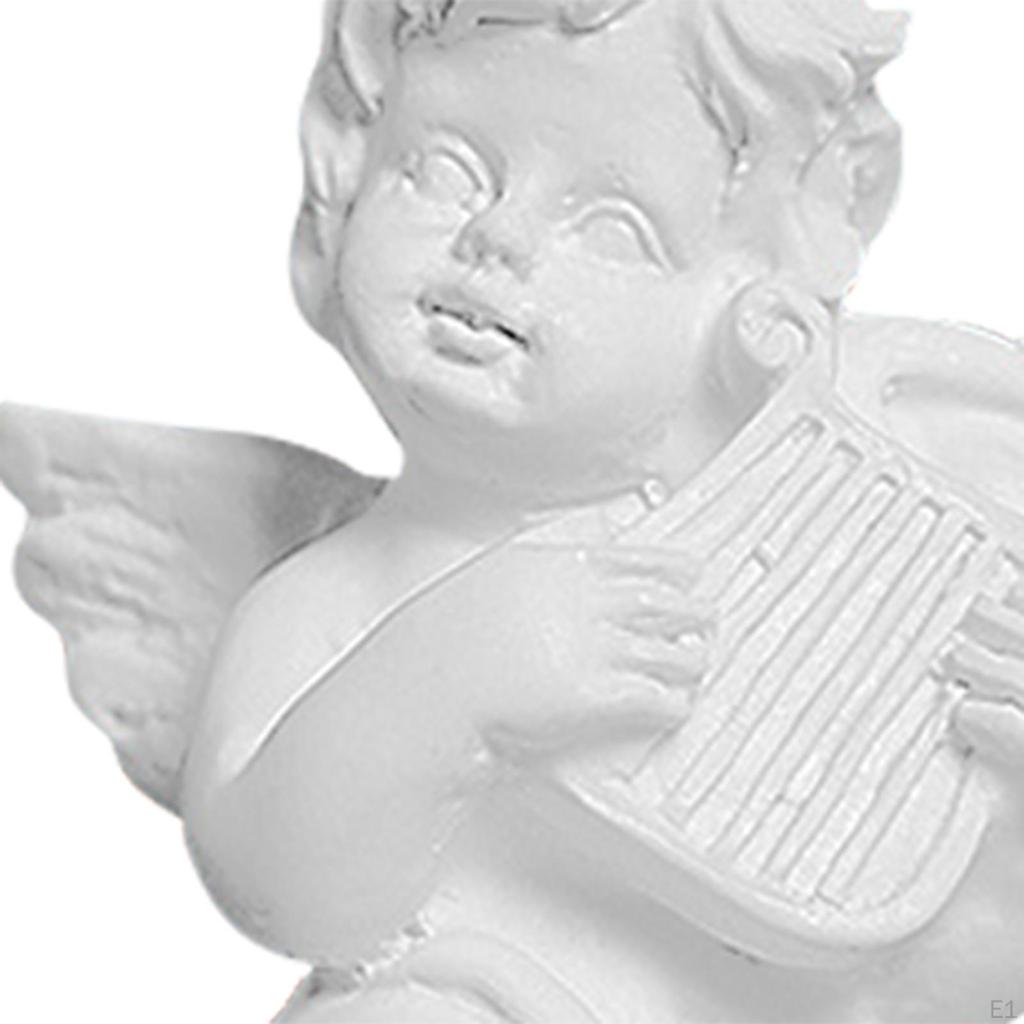 Cherub Figurine Little Angel Statue Crafts Resin Mini Sculpture Tabletop Decoration for Desk Hotel