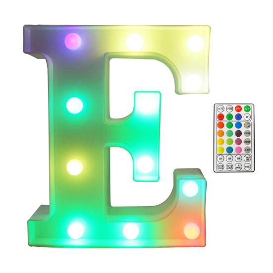 LED Letter Lamp with Remote Control, Dimmable Marquee Alphabet Light for Wedding Birthday Party, Indoor Outdoor Letter