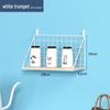 Punch-Free Wall Shelf: Cosmetic Storage with Key Hanger Hooks for Bedroom/Bathroom.