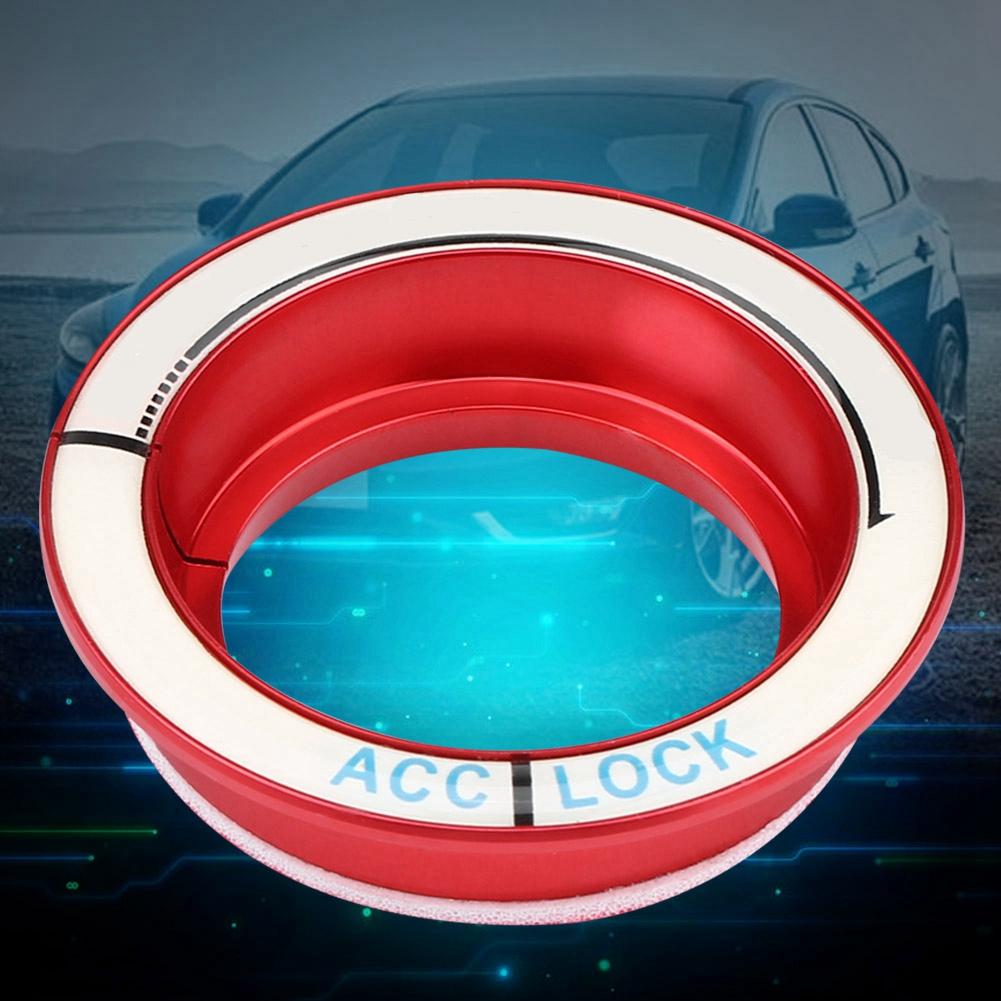 Car Luminous Ignition Switch Ring Circle Key Hole Cover Trim for Ford Focus 2005 2018 Red