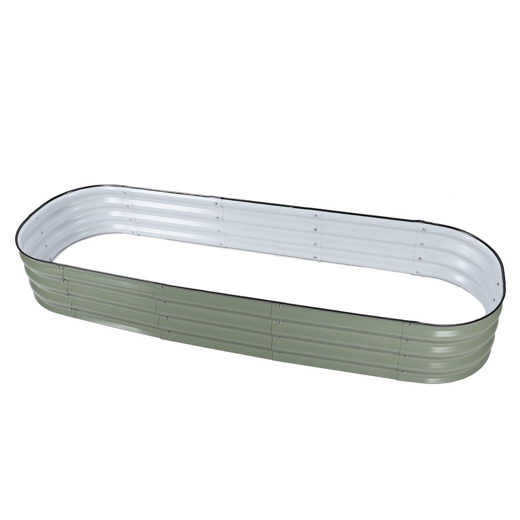 Høyt Bed Kasse Sett Slitesterkt Stilig Metall Høyt Plantebed med Installasjonsdeler for