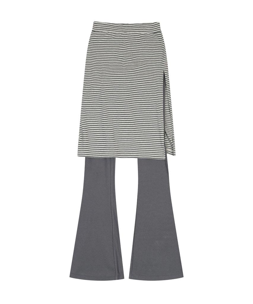 Ordinary Holiday Skirt Layered Jersey Pants [Charcoal]