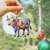 1PC Cow Suncatchers Pendant Colorful Frog Acrylic Wall Art Hanging Decor Pendant Festival Window Yard Garden Room Decoration