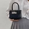 Crocodile Print Small Square Handbag - Versatile, Fashionable High-End Niche Crossbody for Women