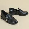 Fashion Women's Cow Leather Metal Buckle Slip On Flat Shoes 2025 High Quality Comfortable Loafers Casual Versatile Daily Famale Shoes