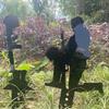 Garden Decoration Stake Fallen Soldier Silhouette Outdoor Decor Plug-in Kneeling Character Courtyard Sign Statue New