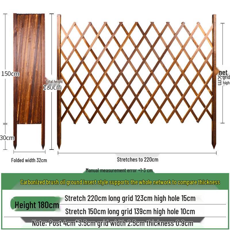 Extendable Anticorrosive Wood Garden Fence & Climbing Frame for Outdoor and Indoor Use