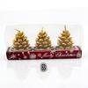 3pcs/Set Christmas Candle Santa House Pine Cone Table Decor Gift Home Decoration