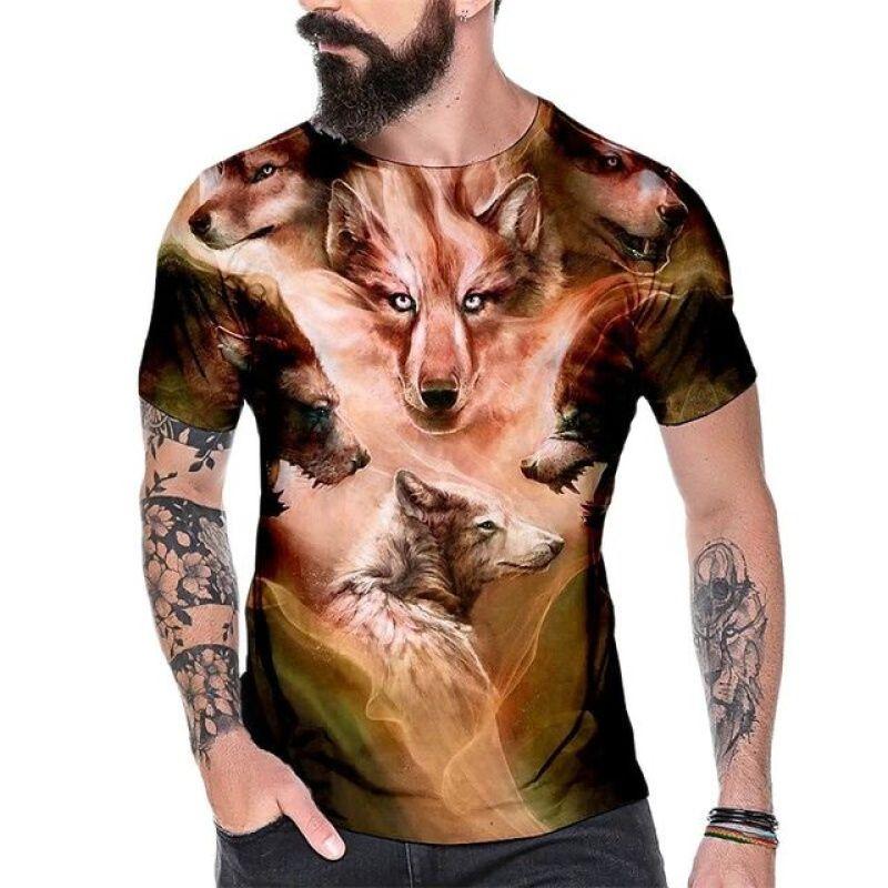 Mode 3D Tiger Gedruckt männer T Shirt Casual Oansatz Übergroßen Kurzarm Sommer Straße Hip Hop Tops Tier Tees