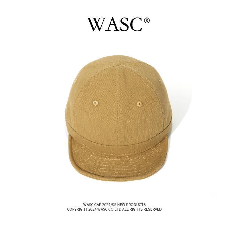 Light version short brim cap men and women versatile casual solid color Ami Kaji soft top flat edge baseball cap couple