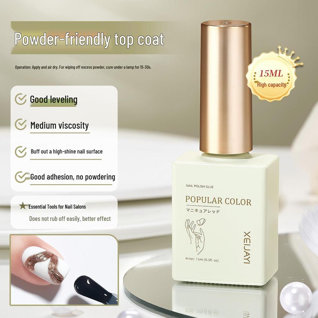 15ml Gel Polish Base & Top Coat Set with Reinforcing Matte Tempered Gel for Nail Salons