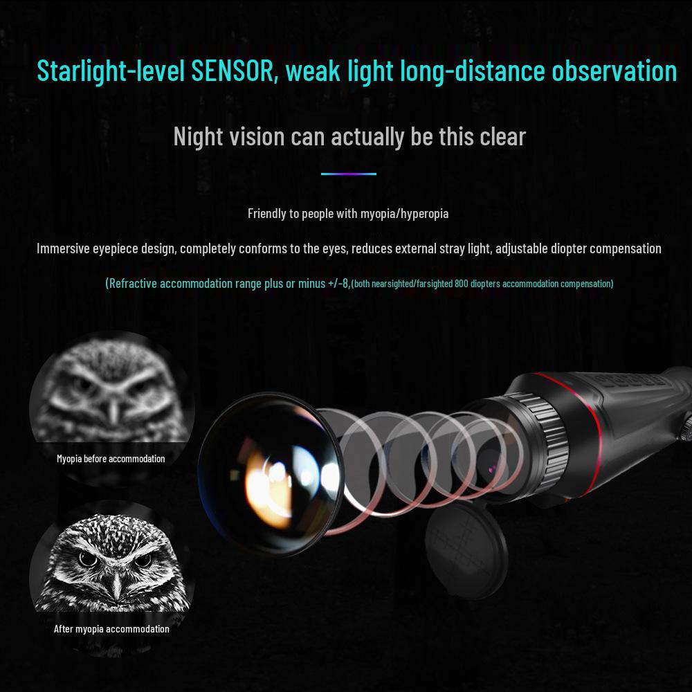 New 4K HD Tactical Infrared Night Vision Monocular with 8x Zoom