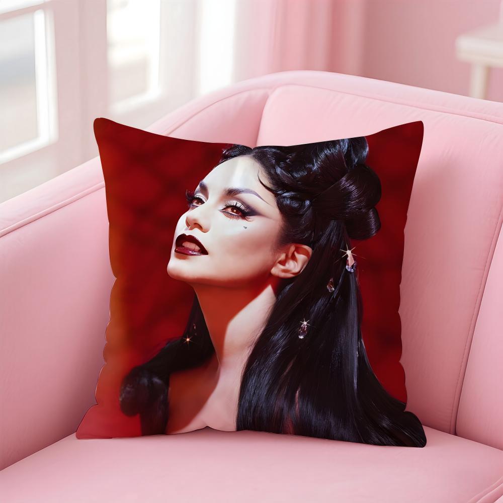 V-Vanessa Hudgens Cushion Cover Pillow Case Soft Friendly Fabric & Concealed Zipper