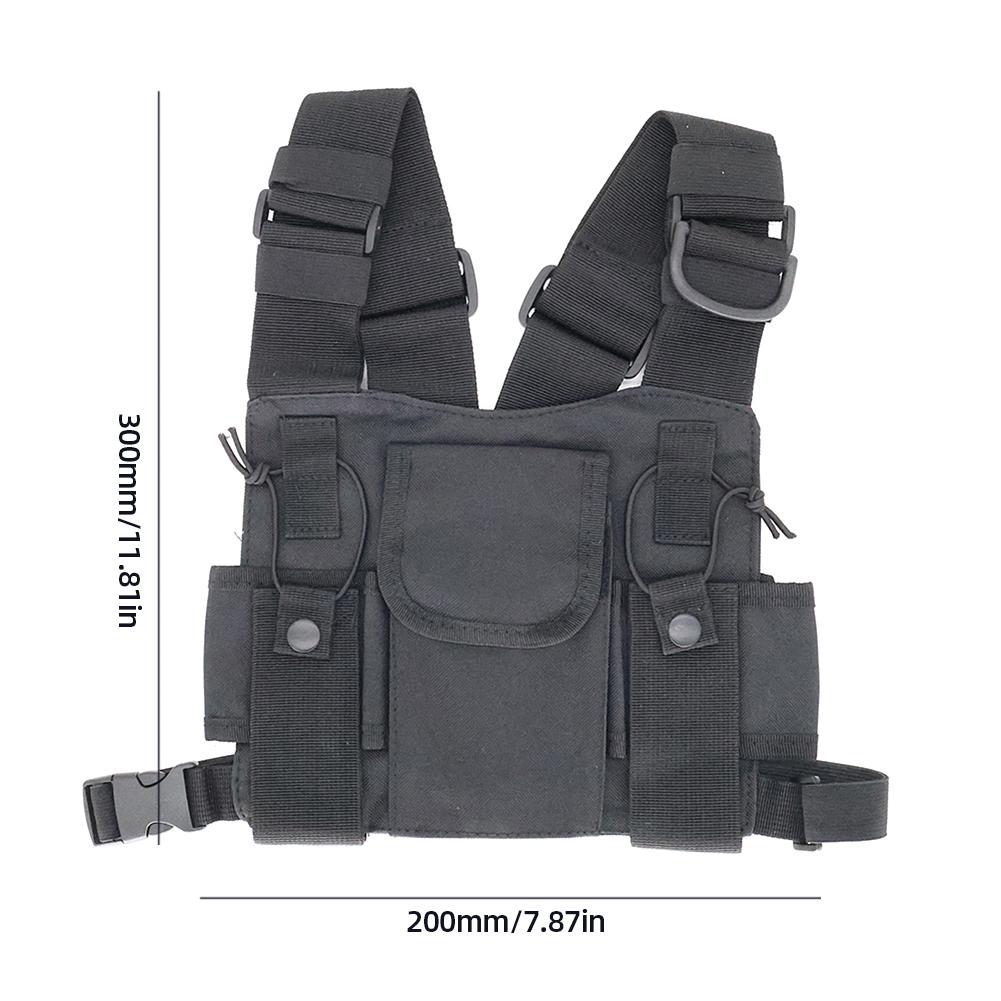 Radio Harness Chest Front Pack Adjustable Strap Vest Rig Carry Bag Lightweight for Baofeng UV-5R UV-82/BF-888S TYT/Motorola ICOM