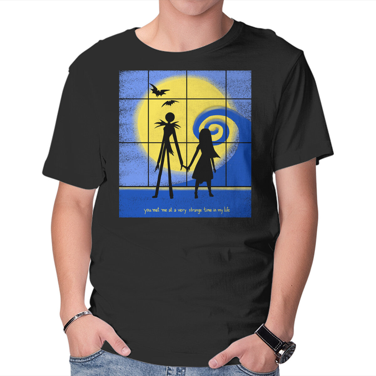 Unisex Crew Neck T-Shirt Strange Time Graphic Short Sleeve Casual Tee XXXXL