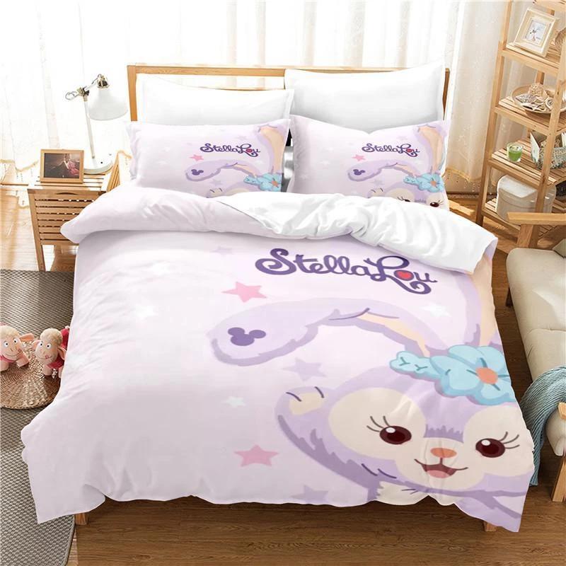

Cute Rabbit Bedding Set Kid Girl Gift CartoonDown Duvet Cover Queen King Double Duvet Cover Pillowcase 2/3pc Soft Bedroom Decoration Baby 100x135cm