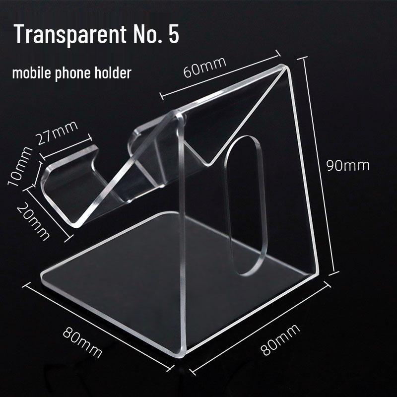 Akrylowy Stojak na Telefon - Kreatywny Wystrój Akademika Przezroczysty Wyświetlacz