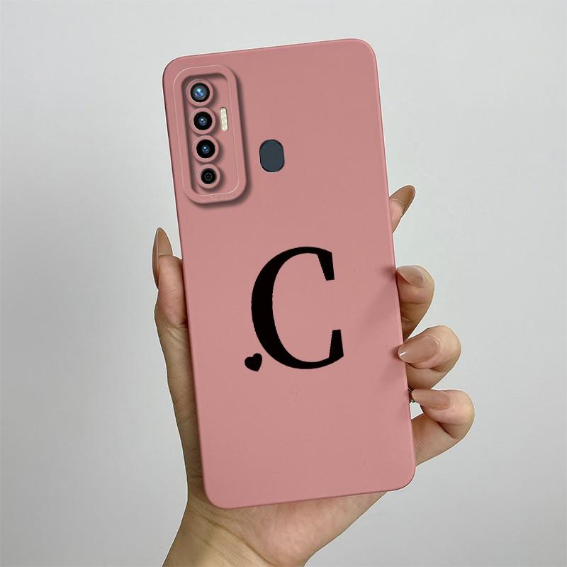 Funda for Tecno Camon 17 Case 4GB/6GB 128GB 6.6” Cute Letters Soft TPU Shockproof Liquid Silicone Phone Cover For Tecno Camon 17