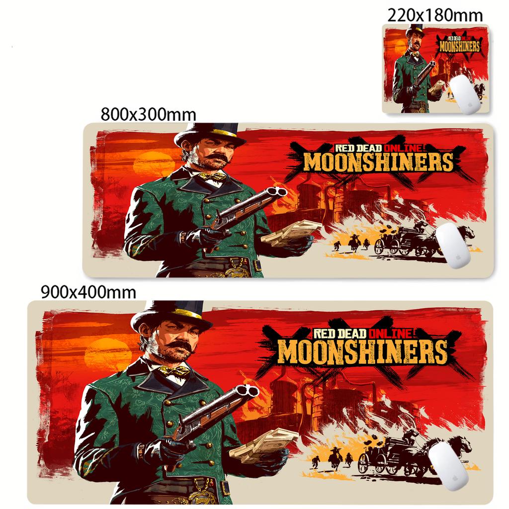 Red Dead Redemption 2 XXL 900x400 Tappetini per Mouse Anime Accessori per Computer Tastiera da Gioco Tappetino Mouse in Gomma Tappetino da Scrivania Antiscivolo per Giocatori PC