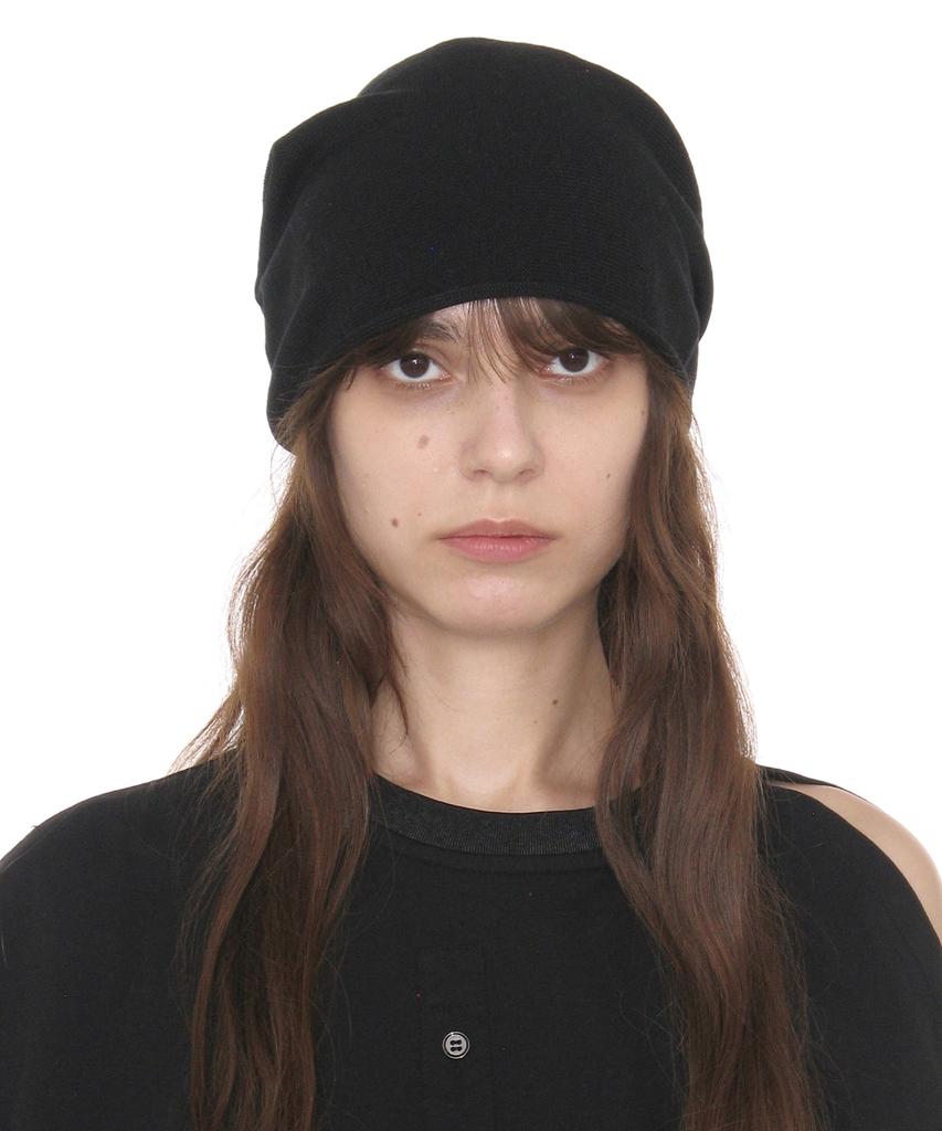 PARTIMENTO WOMEN Lightweight Drape Beanie_Black