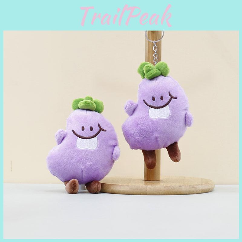 Cute Adorable Vegetable Plush Toy Eggplant And Bitter Melon Keychain Doll Accessory
