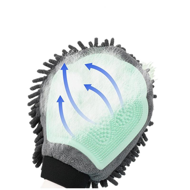 Pet Bathing Gloves, Dog Double-Sided Cleaning & Massage Brush, Cat Grooming Massage Brush, Pet Supplies