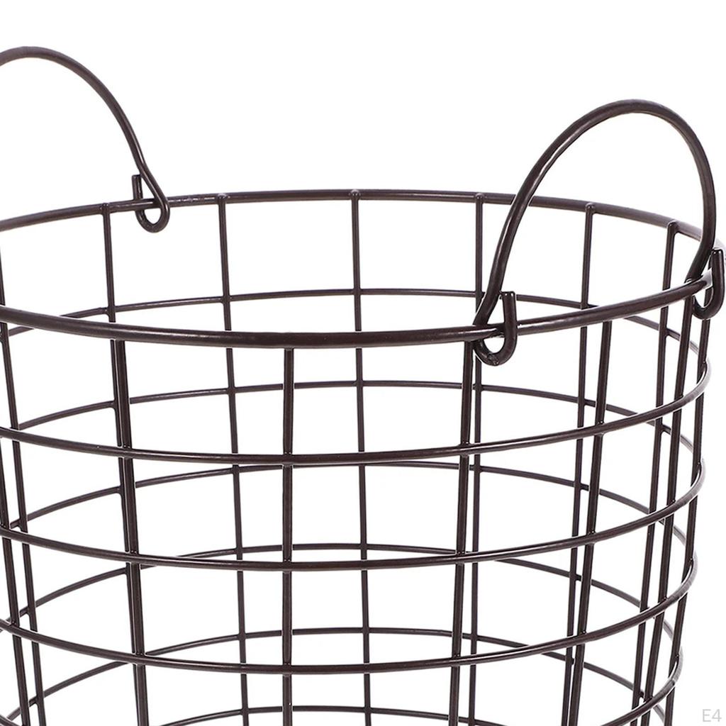 Iron Storage Basket 8.27inch X 7.87inch Laundry Hamper Container Multifunctional Bins