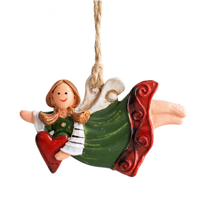 Resin Angel Christmas Tree Decoration Ornament Home Hanging Party Gifts Props