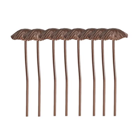 1/5/6/8/10Pcs Wrought Iron Mushroom Decoration Set Lightweight Stable Structure Desk Ornament Garden Home Decor